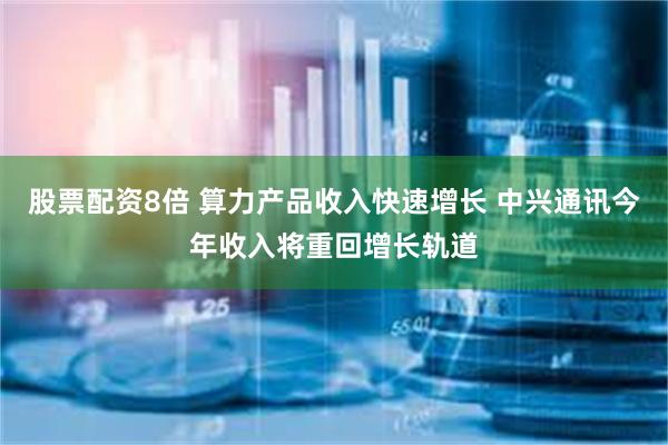 股票配资8倍 算力产品收入快速增长 中兴通讯今年收入将重回增长轨道