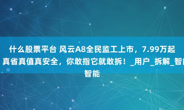 什么股票平台 风云A8全民监工上市，7.99万起，真省真值真安全，你敢指它就敢拆！_用户_拆解_智能